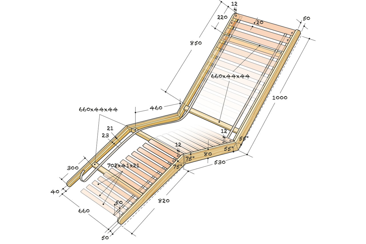 GratisBaupläne für RelaxLiege und GartenLounger selbermachen.de