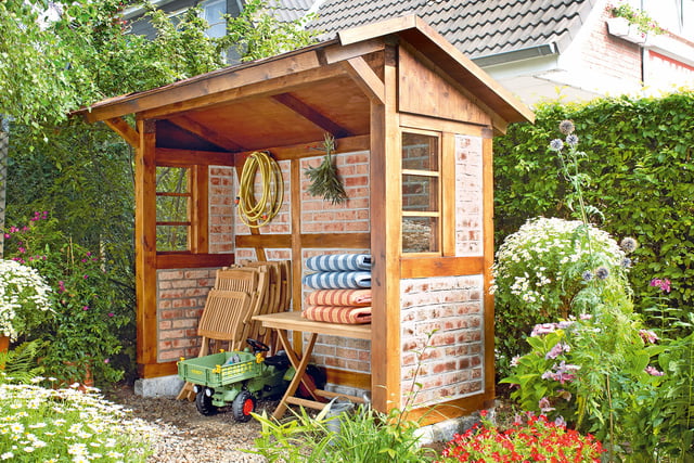 Gartenlaube selber bauen